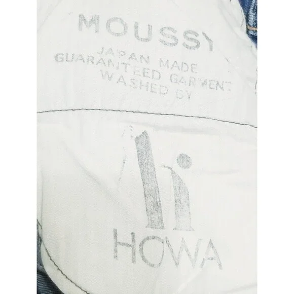 Moussy Vintage Jeans Women's Size 28 Howa Distressed Faded Denim Raw Hem (30x26) - Picture 6 of 6